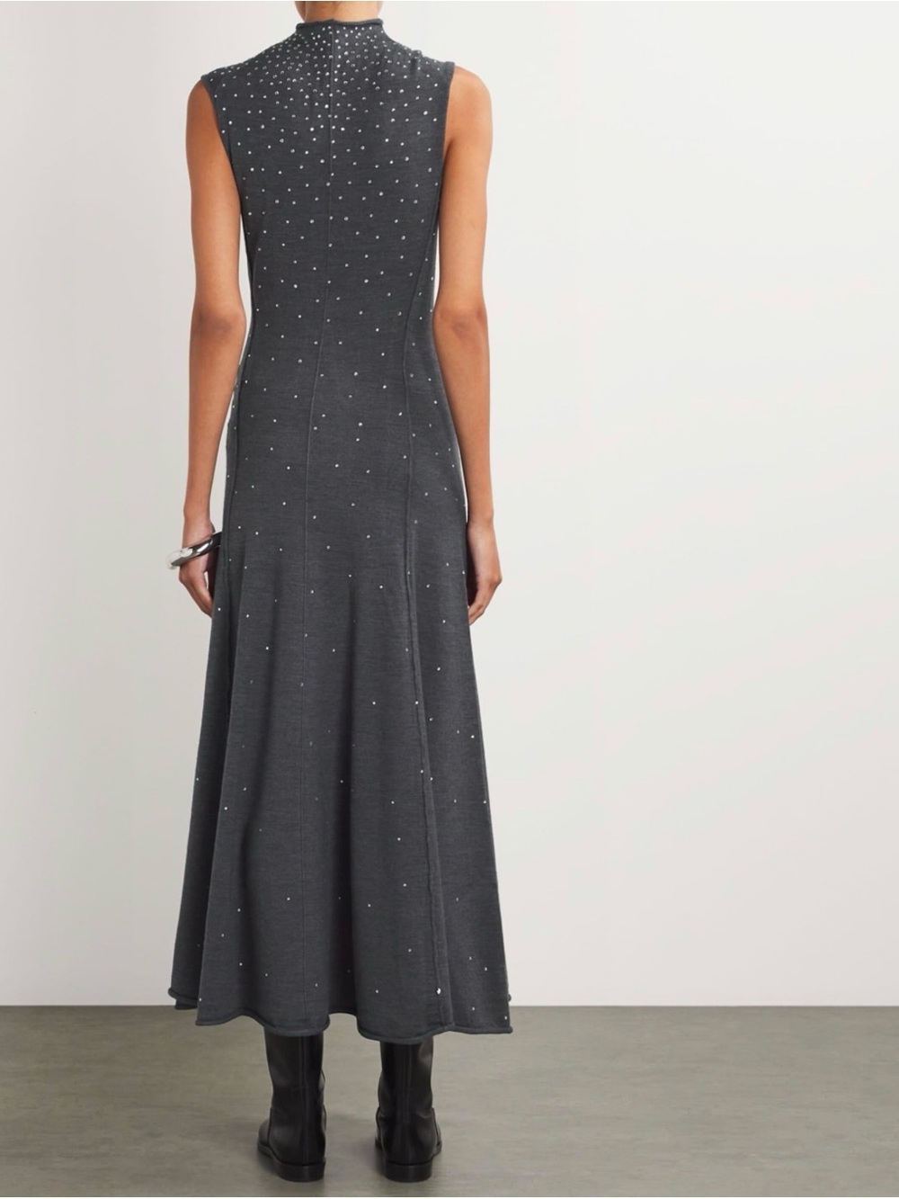 Maje Rhinestone-Embellished Maxi Dress